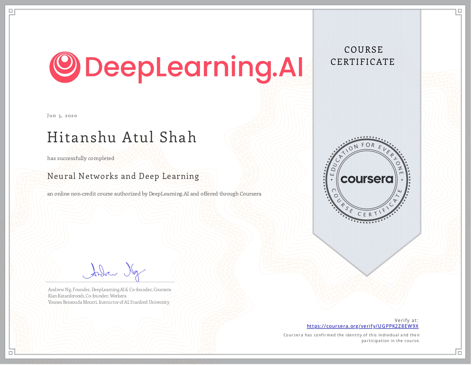 Certificate 1